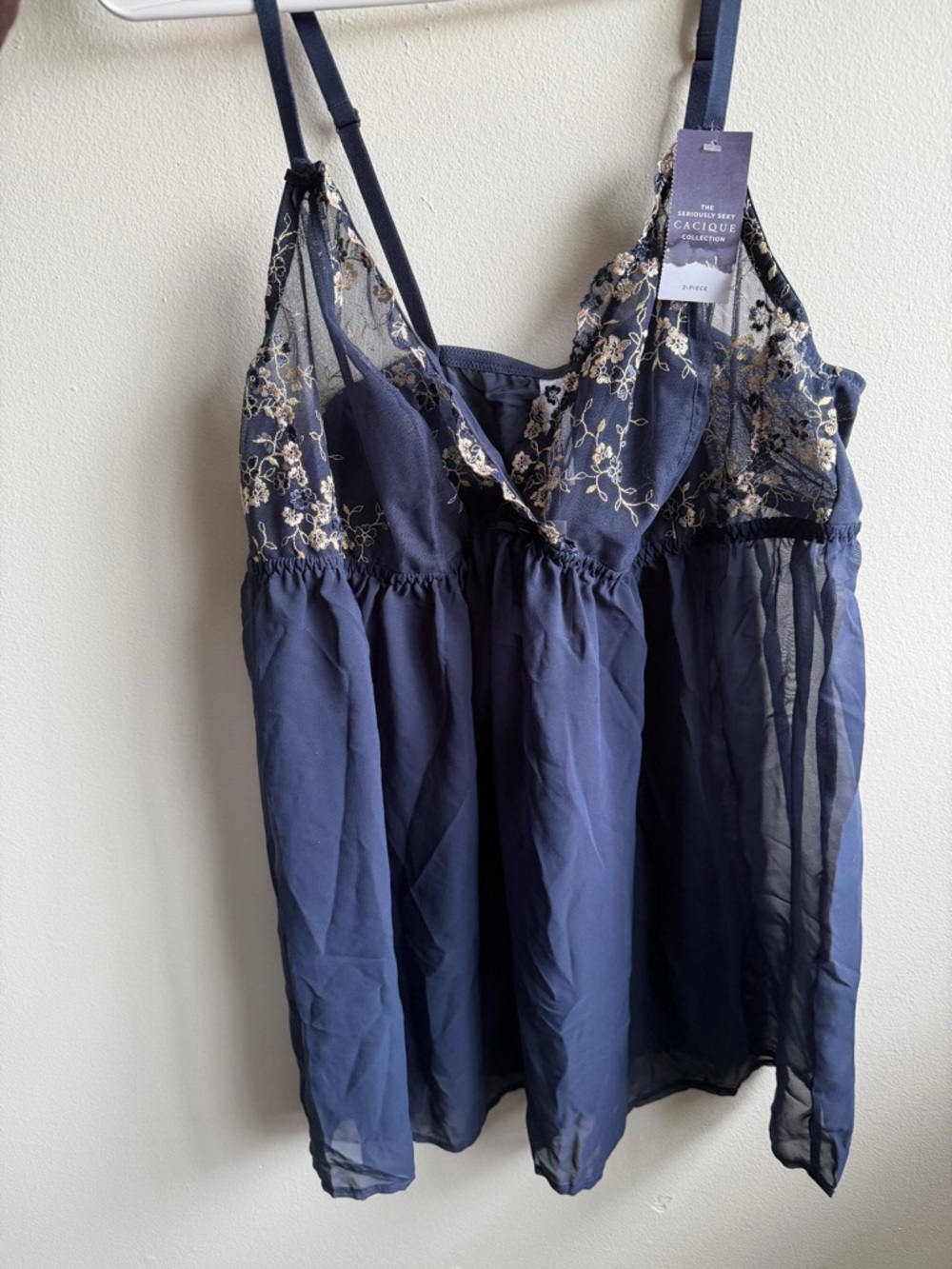 Cacique Navy Tagged Lingerie Set